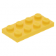 LEGO lapos elem 2x4, sárga (3020)